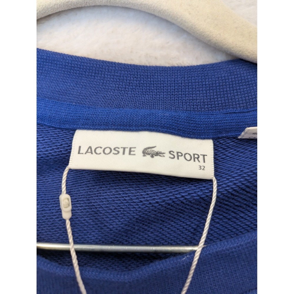 NEW Lacoste Sport Sweatshirt‎ Women's 32 Navy Blue Embroidered Logo Pullover - Picture 7 of 11